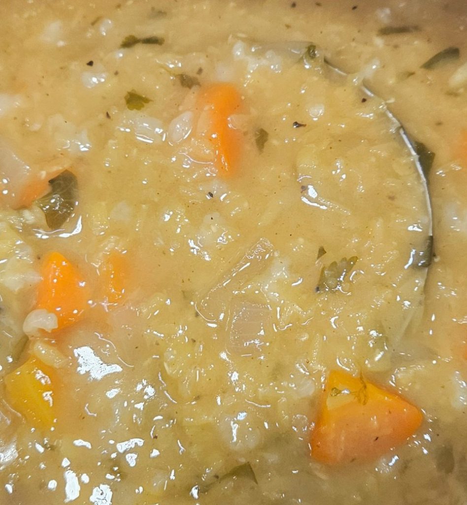 curried red lentil with rice